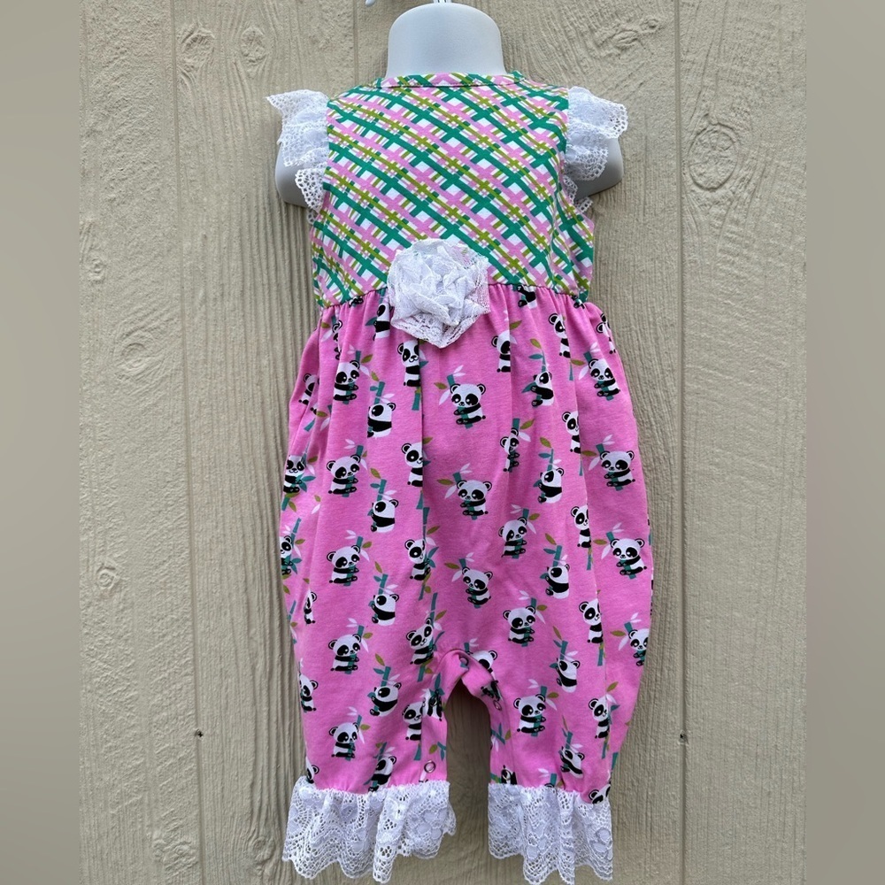 Ann Loren girls toddler one piece pants set size 18-24 months